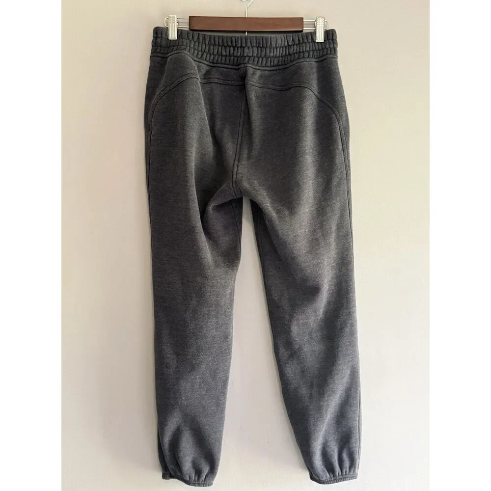 Lululemon Women's 6 Plush Times Jogger Sweatpants Gray Drawstring Lounge Pockets